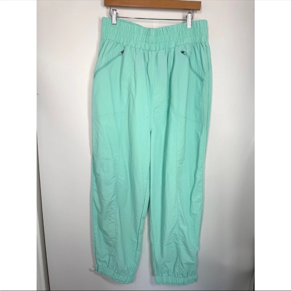 Zenana Outfitters Mint Green Elastic-Waist Joggers Plus Size AthleticWear - Picture 2 of 4